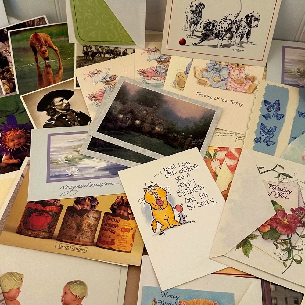 Vintage Greeting Card Lot 300+ Anne Geddes Bday Get Well Excellent Nature Art